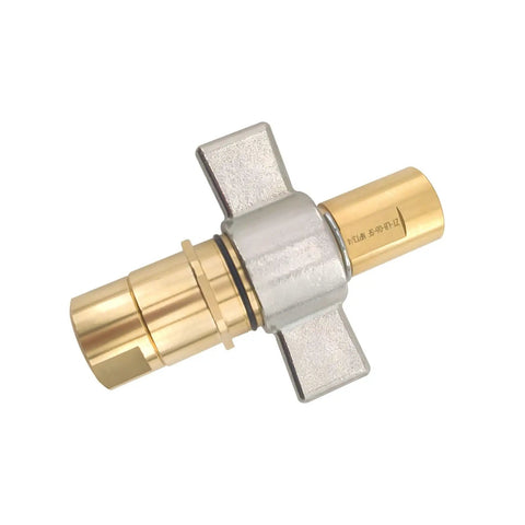 1-1/4 Inch Hydraulic Quick Disconnect Coupling Set With Wing Nut Sleeve Heavy Duty Brass NPT 1-1/4 Female 3000 PSI 80 GPM