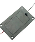 Top Tier Dual 18650 Battery Holder For 7.4V 2 Cell Power Packs black chassis mount case with wiring, compact flush design.