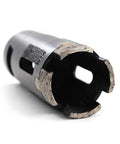 Diamond core drill bit, 1-1/2 in, dry/wet for granite/concrete; metal body with diamond segments