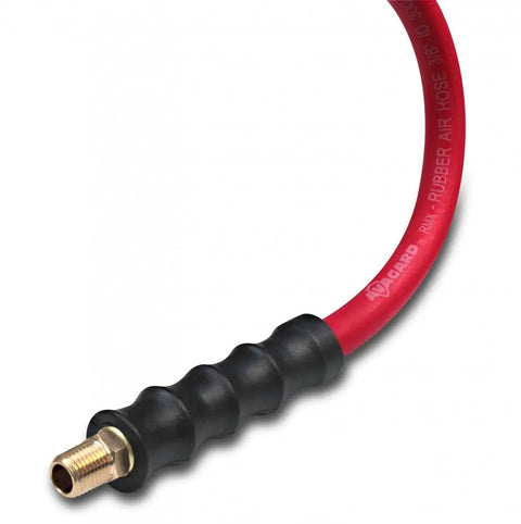 Close-up of AvaGard Half Inch Air Hose Fifty Feet Heavy Duty Flex That Stays Flexible from Minus Forty to One Eighty Degrees