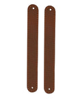 Full Grain Leather Drawer Handles for Cabinets and Dressers Handmade Durable Leather Cabinet Hardware with Pre Made Holes, Brown 2 Pack