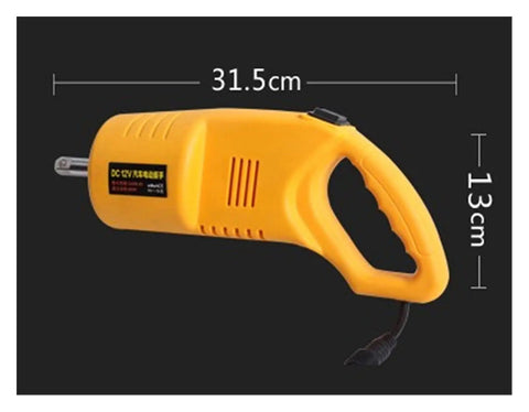 Beefy Electric Trailer Jack With 2 Ton Capacity And 42 Cm Lift Height, yellow remote operated tool measuring 31.5cm by 13cm.