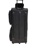 Front view of Gothamite 36-inch rolling duffle bag in black with wheels and retractable handle