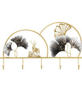 Heavy Duty Wall Mounted Coat Rack Hella Sturdy Iron Double Hooks For Entryway Mudroom Bathroom with decorative design and five hooks.