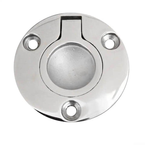 50mm Round Flush Floor Ring Pull Handle For RVs And Boats, Recessed Chrome Finish Trap Door Pull, Heavy Duty Steel