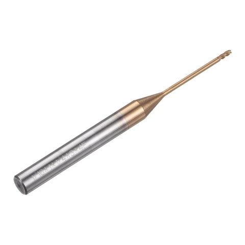 Ball Nose End Mill Four Flute Tungsten Carbide Spiral CNC Router Bit Single End With One Quarter Inch Shank One Inch Cutting Length ZRN Coated