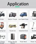 Application of Capacitive Active Battery Equalizer Balancer for LiFePO4 and LTO Packs in various electric vehicles and tools.