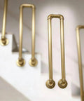 Tough As Nails Industrial Pipe Railing Featuring Slick Non Slip Iron Guardrail for indoor outdoor steps with a gold finish.