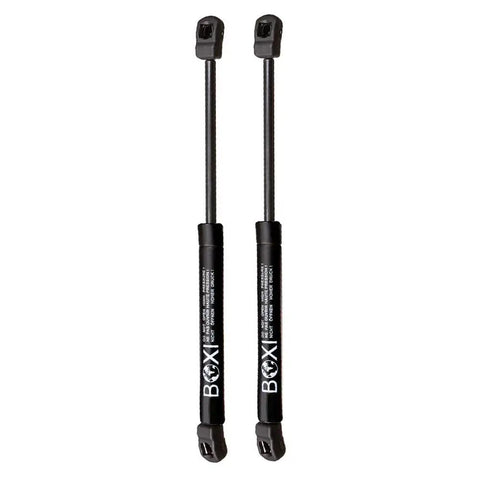 Pair Of Heavy Duty Rear Split Door Gas Spring Lift Support Struts For 2007 To 2014 Mini Clubman R55 And R55N, 15.24 In, black powder coat.