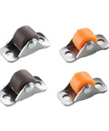 Twenty Pack Of Half Inch Furniture Mini Casters Featuring Durable Rubber Treads And Heavy Duty Steel Plates, four casters visual.