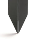 Close-up of tip of 8 Inch Black Outdoor Landscape Light Stake For 12V Pathway And Garden Lights, Corrosion Resistant ABS Injection Molded Ground Mount, Durable Stakes For No Fuss Easy Install And Secure Mounting