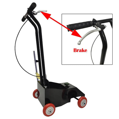 Heck Of A Multifunction Line Marking Machine That Renders Crisp Roads And Parking Lots With Zero Sweat Precision And Quick Width Tweaks For School Zones Or Garages with black metal frame and brake lever detail.