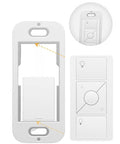 Wallplate Brackets For Lutron Caseta Pico Remote One Pack No Fuss Snap In Installation displaying mount and remote