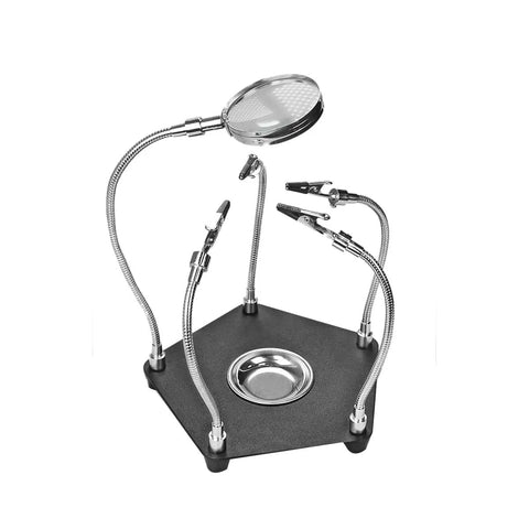 Handy Soldering Helping Hands With Alligator Clip Magnifier For PCB Board Repairs And Soldering Station Third Hand Tool
