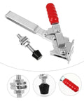2 Pack Welding Toggle Clamps With Rubber Tips Hold Down Clamps Quick Release Iron Welding Tool for Woodworking Fixtures