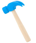 Wooden Hammer Toy Set For Kids Educational Hands On Pretend Play Tools Durable Safe Wood Kid Friendly Blue Color Great For Learning Building Party Games And DIY Fun, blue wooden hammer, 6.5x3 in