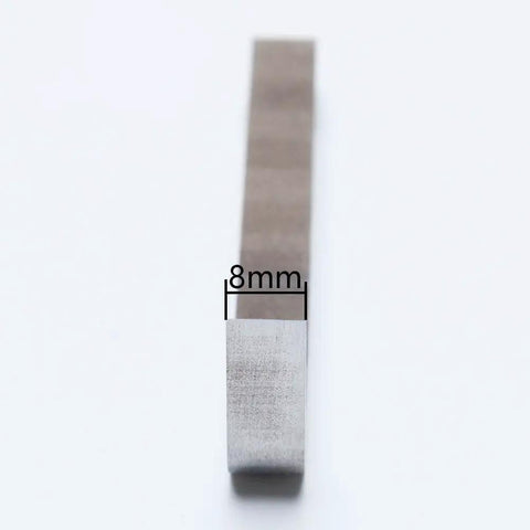 Close-up of 8mm blade for Router Plane Hand Tool With Depth Stop And Base Holes Pro Grade 8mm Blade Heavy Duty Easy Depth Adjustment