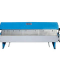 Front view of 36-Inch Fingers Pan Hand Brake Box Bender for 20 gauge steel and 18 gauge aluminum, designed for strength and precision.