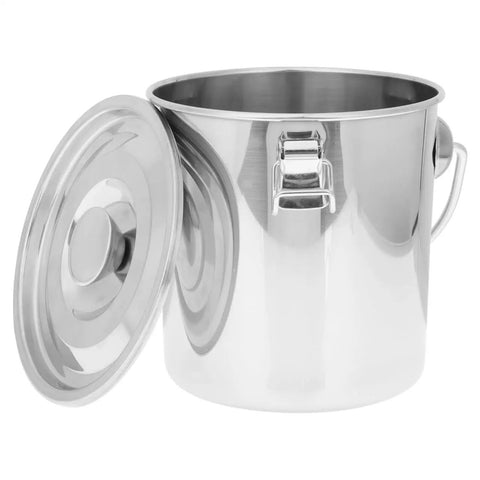 Stainless Steel Airtight Bucket With Cover For Beverages Camping And Beer Chilling Portable Sealed Metal Cooler Bin Outdoor Water Bin Chiller