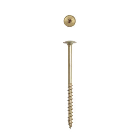 Heavy Duty Interior Wafer Head Cabinet Wood Screws Number 10 By 3 Multi Material Fasteners With Torx Drive Bulk Pail Two Bits