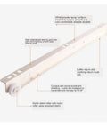 Heavy Duty Rock Solid Cold Rolled Steel Drawer Slides Two Section Soft Close Cabinet Hardware For Kitchen Furniture Super Smooth Glide No Fuss Install 35 Cm with white powder spray surface.