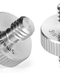 Dual Head 1/4-20 Male Screw Adapter For Camera Cage Tripod Monitor LED Light And Microphone Setups 2-Pack stainless studs