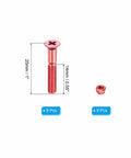 Orange 1 Inch Skateboard Screw And Nut Set For Cruiser With Flat Head Bolts And Nuts Eight Pieces Carbon Steel Grade 8.8 25mm Length