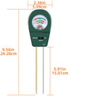 3-In-1 Soil Moisture Meter pH And Fertility Tester For Indoor And Outdoor Plants No Battery Needed with size dimensions