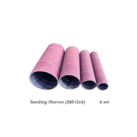 Robust Spindle Sander Drum And Sleeve Replacement Kit For Drill Presses And Benchtop Woodworking Tools, 4 sanding sleeves (240 grit)