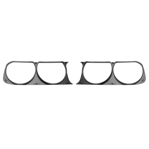 Dodge Challenger Headlight Bezel Replacement Driver and Passenger Side ABS Plastic Painted Trim Ring Set For 2008 2014