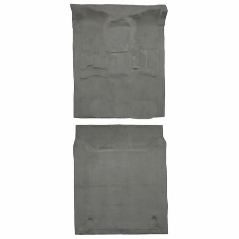 Top Notch Replacement For 2007 To 2014 Chevy Suburban 1500 Complete Gray Cutpile Floor Carpet Kit Without Seat Mount Covers, two sections.