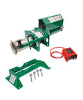Super Heavy Duty Greenlee Gx10 10K Tugger With Floor Mount For Faster Pulls Up To Ten Thousand Pounds And High Continuous Force Plus Versatile Multi Purpose Foot Switch, electric cable puller with mounting bracket.
