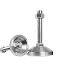 Stainless Steel Heavy Duty Adjustable Foot With Swivel Base For Lathe Legs Glide, Rust Resistant Screw In Leg Stopper, Articulating Leveling Feet