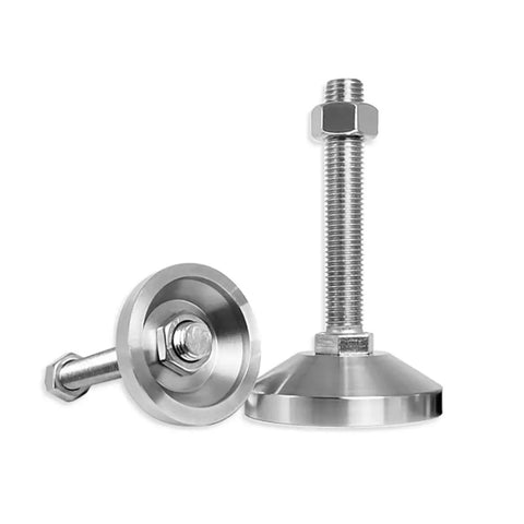 Stainless Steel Heavy Duty Adjustable Foot With Swivel Base For Lathe Legs Glide, Rust Resistant Screw In Leg Stopper, Articulating Leveling Feet