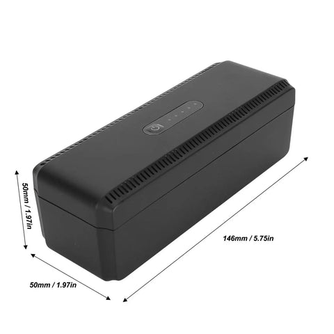 Check Out This Awesome UPS Battery Backup That Gives You Reliable 10400mAh Of Backup Power In A Pinch And Also Serves As A Go To USB Power Bank With 18W Of Multi Output Juice For Your Devices Using The US Plug in a compact black design.
