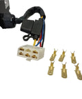 Heavy Duty Isolation DC Converter For Electric Forklifts And Golf Carts Turns 48V Or 60V Down To A Solid 12V Output With Smooth Buck Regulation And Reliable 25A Power Delivery connector with six gold terminals.