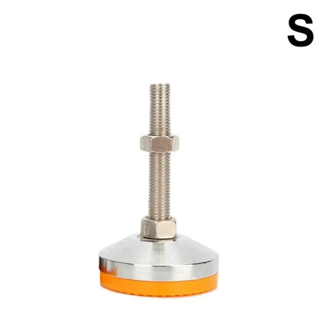 4 Pcs M16 Adjustable Furniture Leveling Feet Heavy Duty Stainless Steel Leg Supports For Tables Chairs And Cabinets With Precise Threaded Height Tuning And Rock Solid Stability On Uneven Floors showing single foot close-up