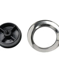 Hot Kitchen Pot Lid Knob Replacement Kit featuring heat Resistant Silicone Grip Plus Stainless Steel Handles And Black Screws For 5Mm To 12mm Holes In Glass Cookware And Pans, Perfect Easy Fix Your Lids Today. Black knob and stainless steel washer for cookware lid repair.