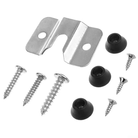 Heavy Duty Metal Wall Mount Bracket With Screws And Pads For Secure Dartboard Hanging On Wall Backboard Or Cabinet Silver Finish Easy Install Hardware Kit