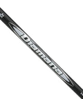 Low Launch And Spin Diamana Wb Driver Shaft Regular Flex 63 Inch Black Graphite Fairway Wood Shaft grip detail with logo.
