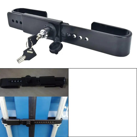 Heavy Duty Steel Cargo Door Lock For Trucks And Shipping Containers With 2 Tubular Keys Rubber Cover 9 To 18 Inch Adjustable