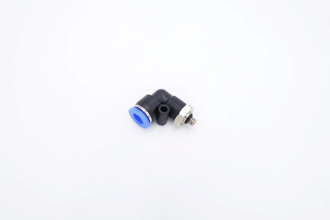 Push To Connect Fitting For One Quarter Inch Tube OD X 10-32 UNF Male Thread Pneumatic Elbow 90 Degree Swivel Quick Connect