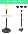 Exploded view of assembly for 3 Tier Solar Bird Bath Fountain Pump With Soaring Waterfall Feature For Birdbath And Backyard Pond