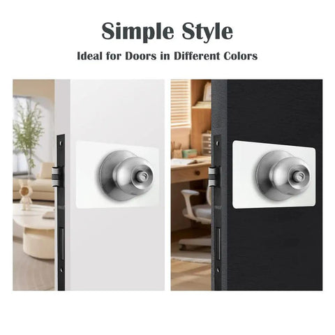 Door Reinforcement Plates White Back Plates For Knob Lever And Deadbolt Plus Pocket Door Locks Repair Backing Panel Hole Cover Filler Kit 2 Pack No Fuss Install Smooth Edges Covers Scratches And Adds Strength on white and black doors.