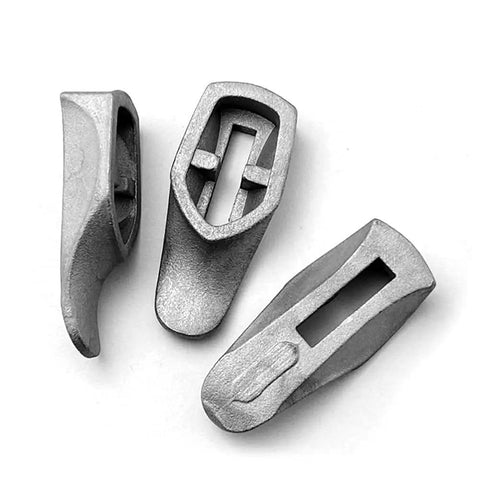 Top view of Stainless Steel Knife Finger Guard Set A and B for DIY Knifemaking with precise blade hole fit.