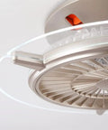 Low Profile Ceiling Fan With Lights In Silver, Flush Mount, Reversible Motor, 6 Speed Wind, Dimmable 3 Color LED Lighting
