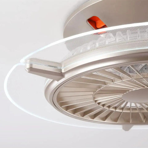 Low Profile Ceiling Fan With Lights In Silver, Flush Mount, Reversible Motor, 6 Speed Wind, Dimmable 3 Color LED Lighting