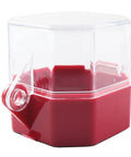 Red Push Button Emergency Stop Switch Cover For Industry, Plastic Enclosure 55x55x77mm, showing durable detachable base