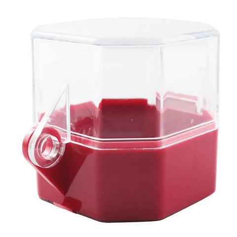 Red Push Button Emergency Stop Switch Cover For Industry, Plastic Enclosure 55x55x77mm, showing durable detachable base