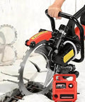 Rugged 16 Inch Concrete Ring Saw With Beefy 12000 Watt Motor Adjustable Wet Cutting Depth For Brick Stone Tile And Demolition Jobs Cuts Like Butter Comes With Premium Diamond Blades And Cooling Pump in action, cutting through concrete.